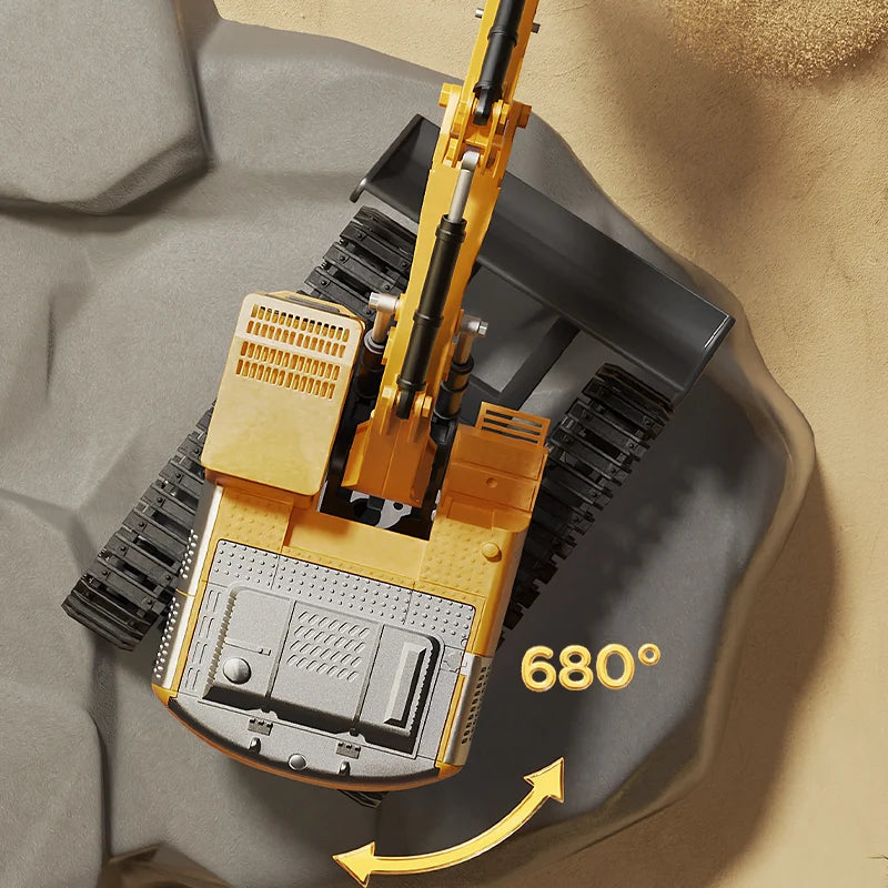 Alloy RC Excavator - Lights and Sound Engineering Vehicle optoeletronics