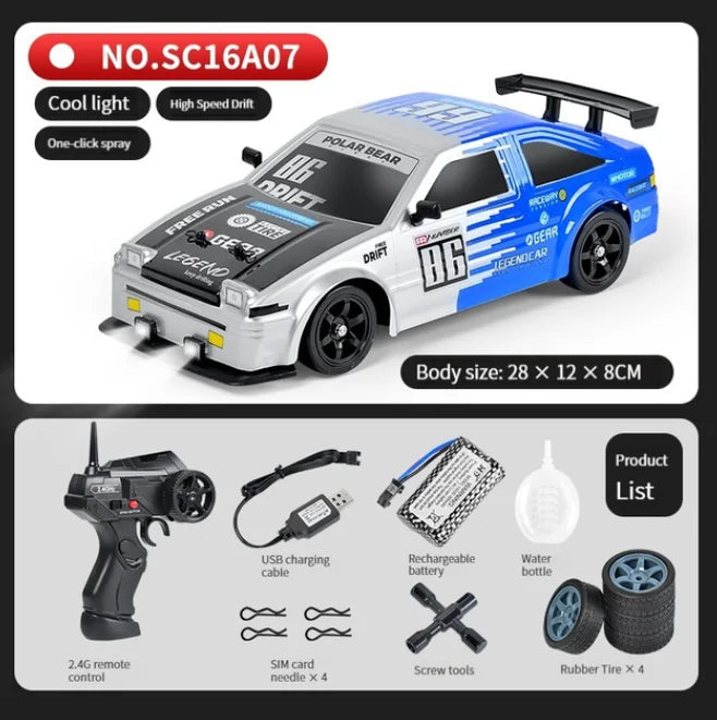 LKCOMO AE86 RC Car - 4WD Remote Control Vehicle optoeletronics
