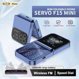 SERVO F15 Mini Flip Phone - Dual SIM 2G Compact Mobile optoeletronics
