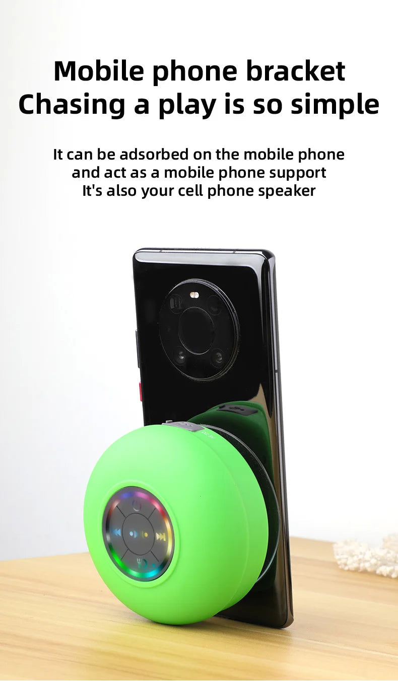 Portable Shower Bluetooth Speaker - Waterproof Suction Cup Audio optoeletronics