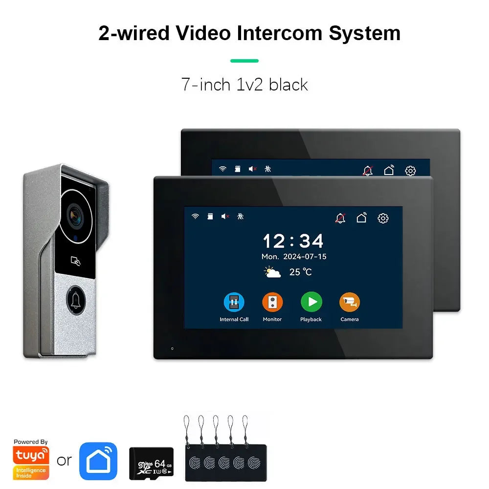 ANJIELO 2-Wire 1080P Video Intercom Doorbell System optoeletronics