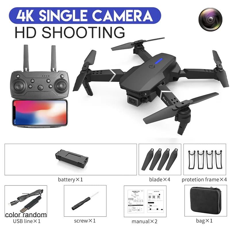 E88Pro 4K WiFi FPV Foldable Drone with Wide-Angle Camera optoeletronics