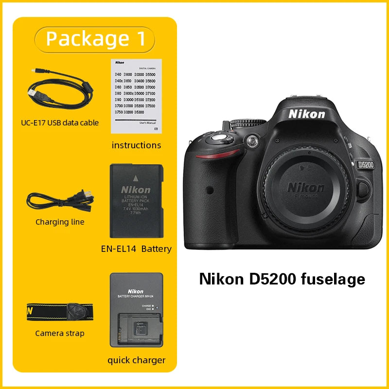 Nikon D5200 DSLR Camera with Optional 18-55mm Lens optoeletronics