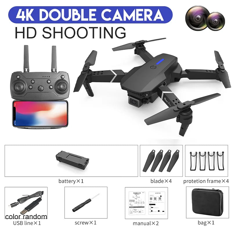 E88Pro 4K WiFi FPV Foldable Drone with Wide-Angle Camera optoeletronics
