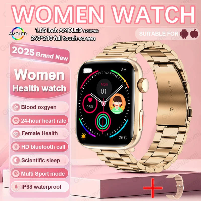 AI Health Smartwatch - HRV, PPG, NFC and IP68 Sports Tracking optoeletronics