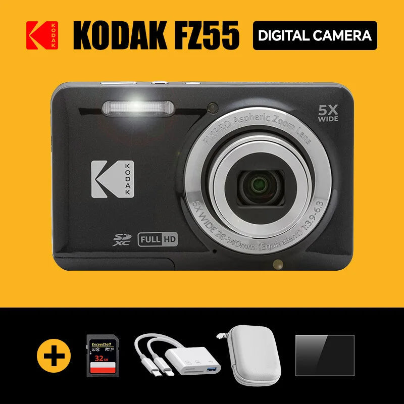 Kodak PIXPRO FZ55 16MP Compact Camera with 5x Zoom Gift Kit optoeletronics