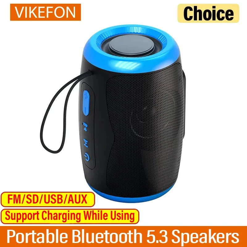 VIKEFON TSN-1 Bluetooth Speaker - TWS FM Portable Audio optoeletronics