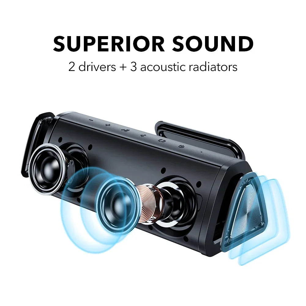 Mifa A10 20W Bluetooth Speaker - 360 Stereo IPX7 Waterproof optoeletronics
