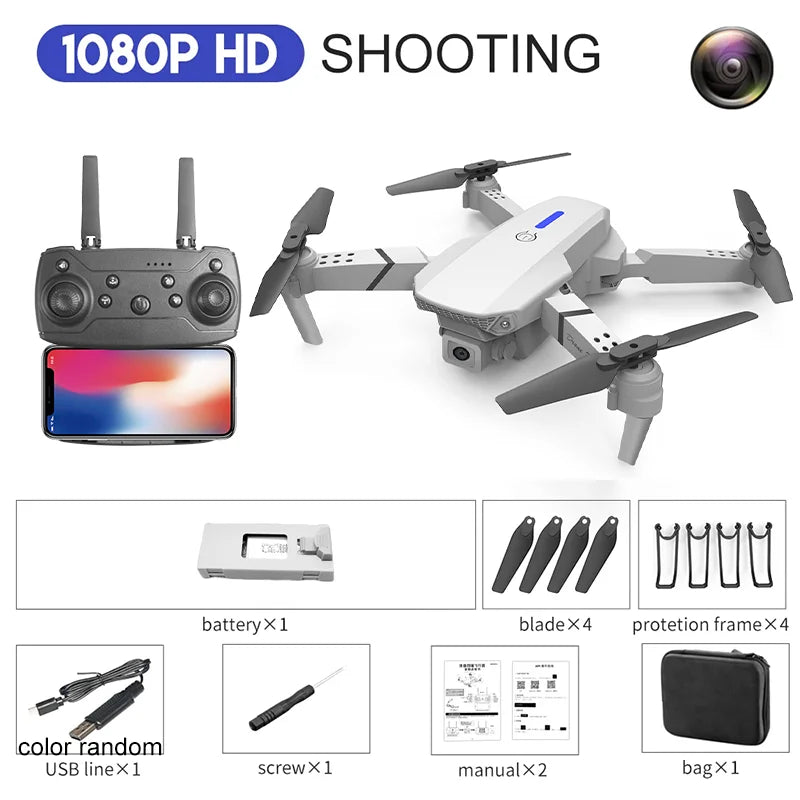 E88Pro 4K WiFi FPV Foldable Drone with Wide-Angle Camera optoeletronics
