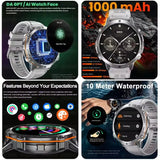 Outdoor GPS Smart Watch - 1.73 Inch AMOLED, 1000mAh, 5ATM Waterproof optoeletronics