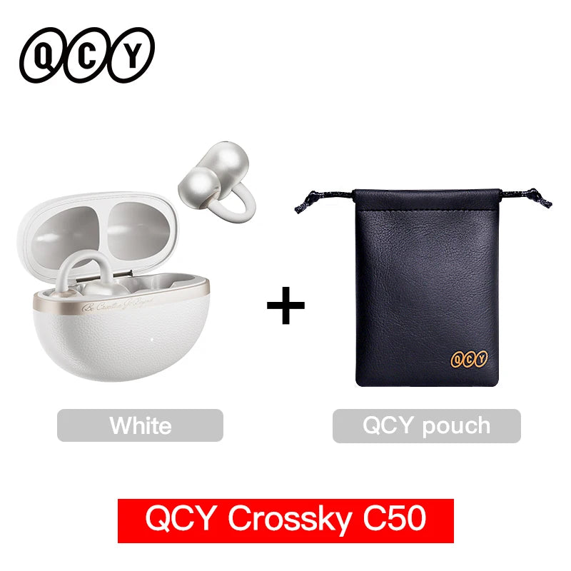 QCY Crossky C50 Open-Ear Earbuds - Bluetooth 6.0 4-Mic optoeletronics