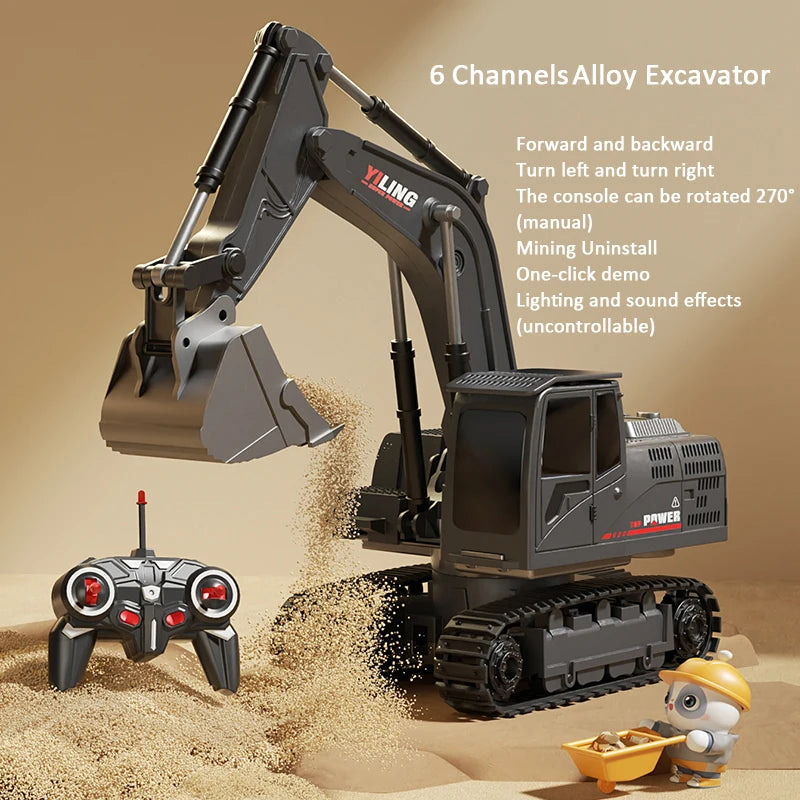 Alloy RC Excavator - Lights and Sound Engineering Vehicle optoeletronics