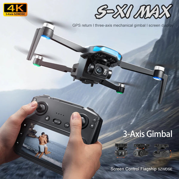 S-X1 Max GPS Drone - 4K Camera 3-Axis Gimbal