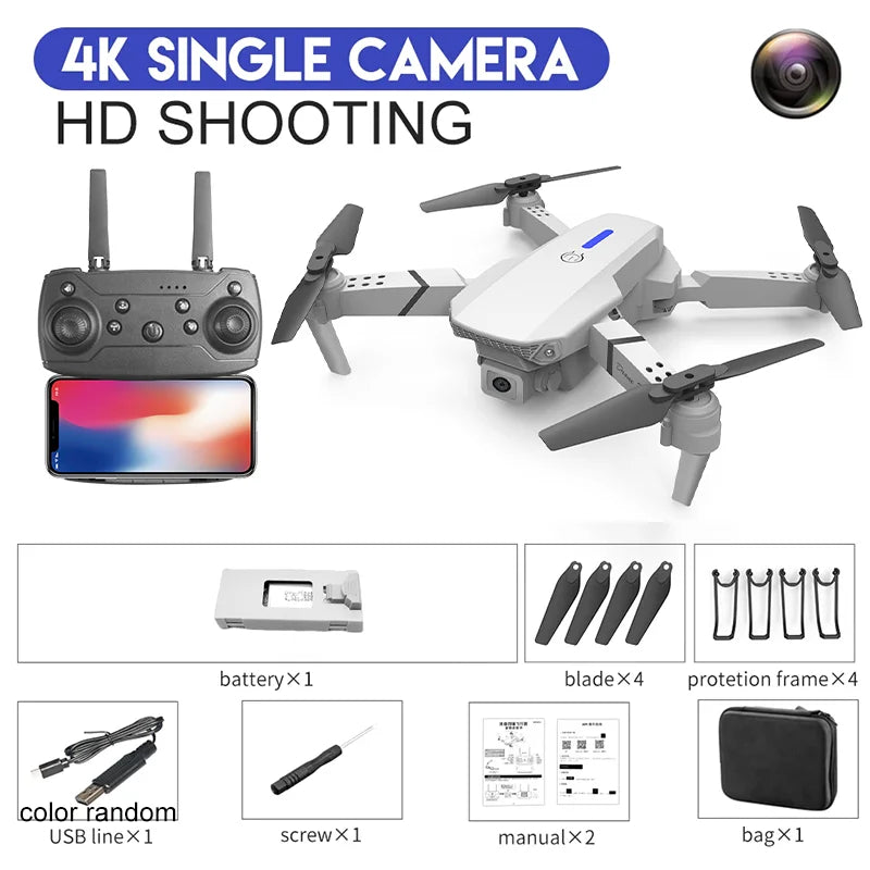 E88Pro 4K WiFi FPV Foldable Drone with Wide-Angle Camera optoeletronics