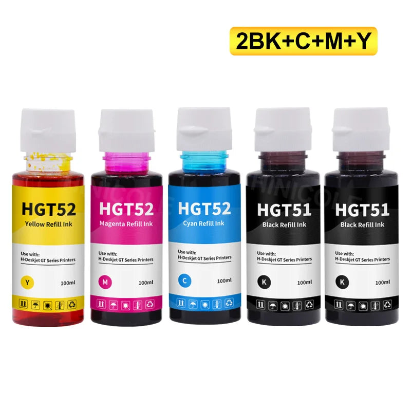 HINICOLE GT51 GT52 Refill Ink Set - HP Compatible 100ML optoeletronics