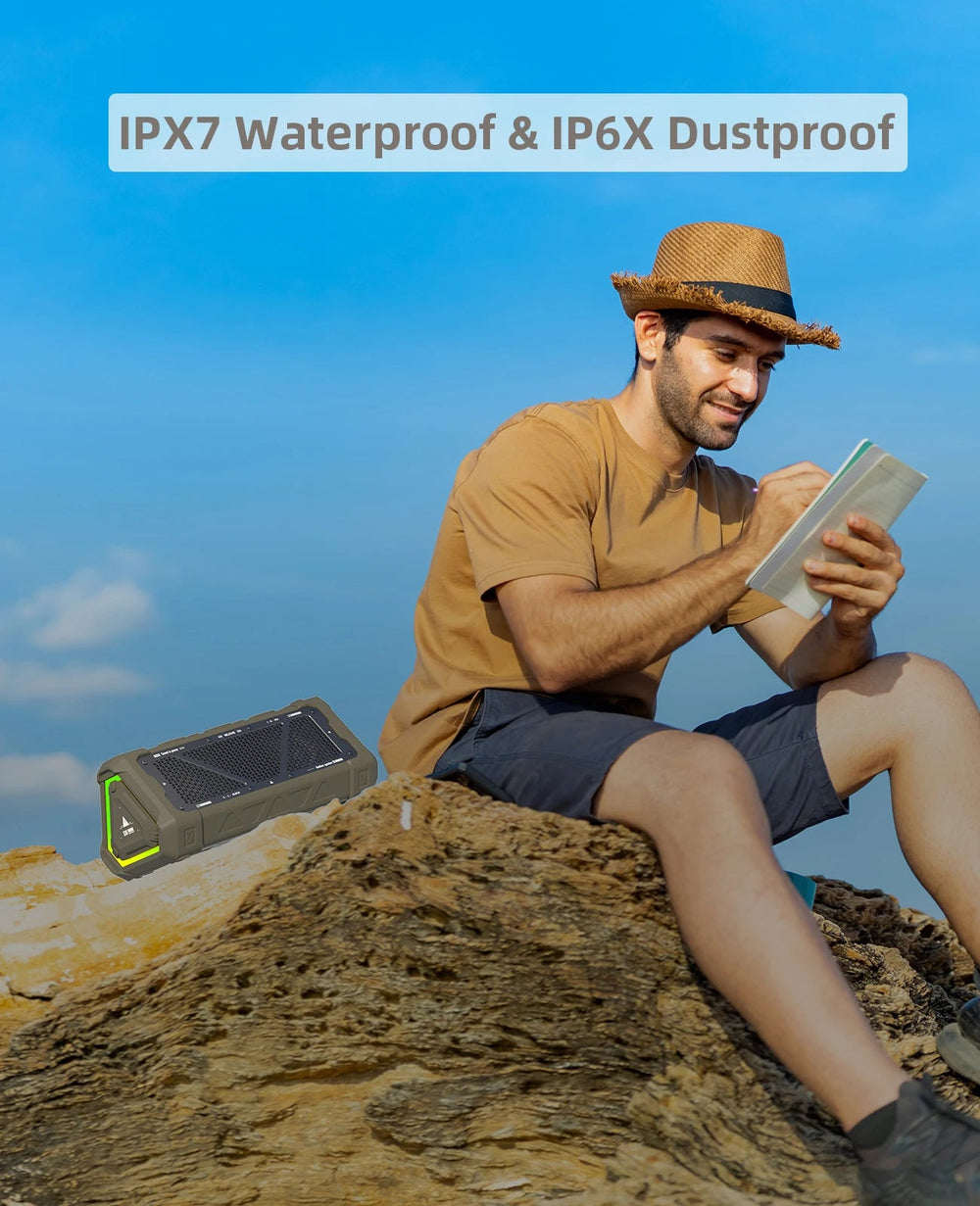 MLOVE P3 40W Bluetooth Speaker - IPX7 Stereo RGB Outdoor Sound optoeletronics
