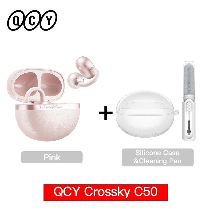 QCY Crossky C50 Open-Ear Earbuds - Bluetooth 6.0 4-Mic optoeletronics