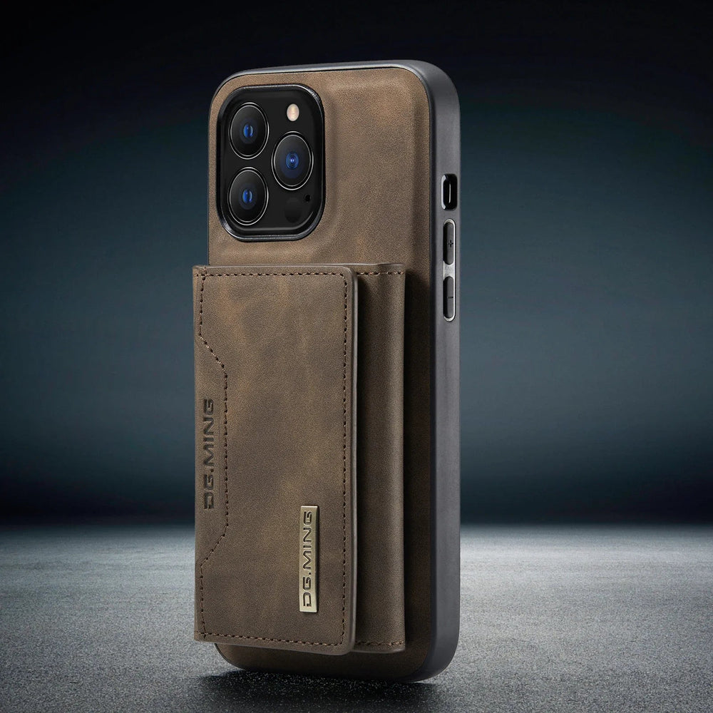 Detachable Magnetic Wallet Case for iPhone - 2-in-1 Leather Cover optoeletronics
