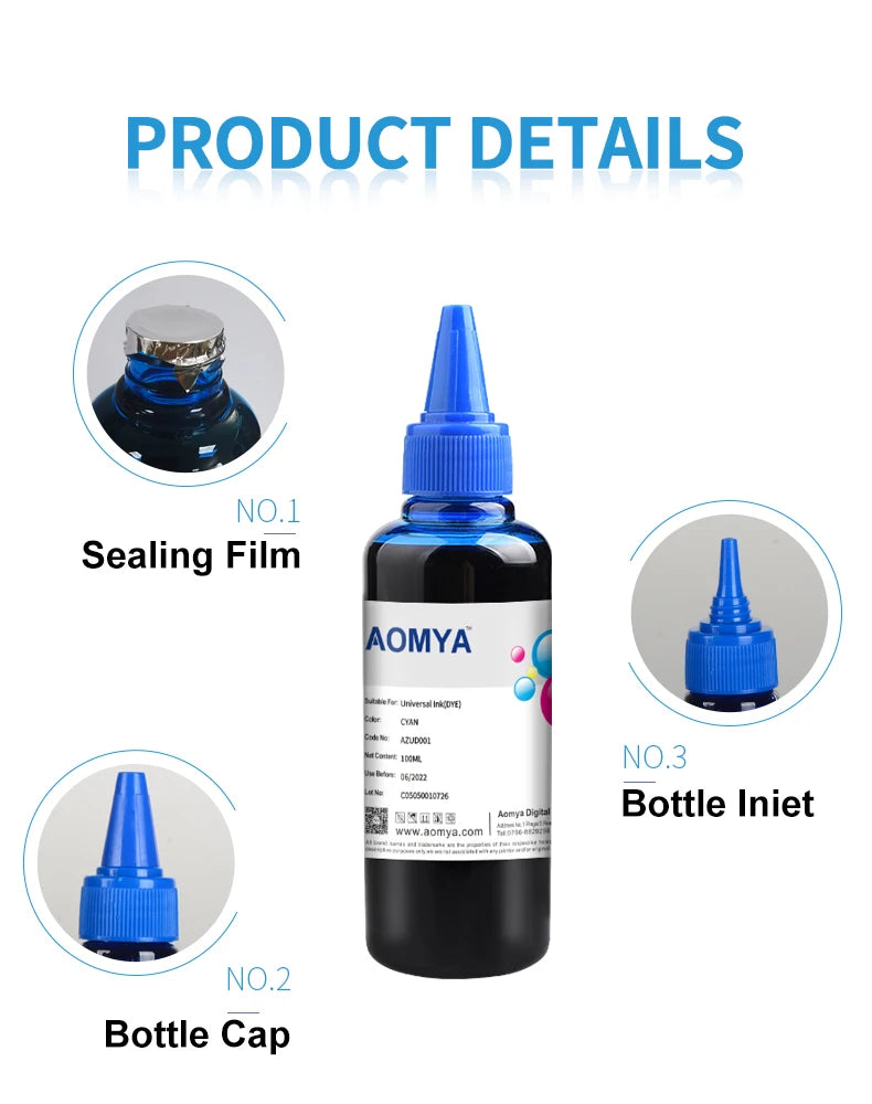 Aomya 4-Color Universal Refill Ink Set - 100ML Bottles optoeletronics
