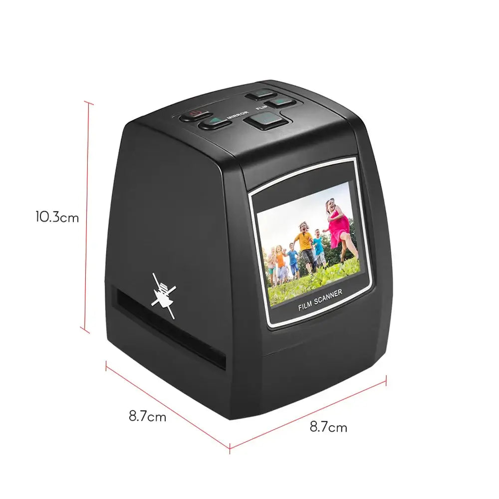  14MP and 22MP Film Scanner for 35mm and Slide Conversion with control buttons and screen