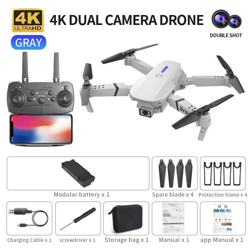 E88 Pro Foldable Drone - 4K Wide-Angle Camera optoeletronics