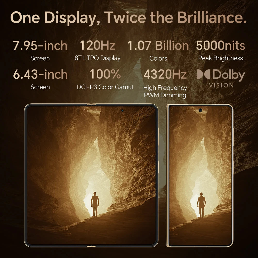 HONOR Magic V5 Foldable 5G Smartphone - 7.95-inch OLED optoeletronics