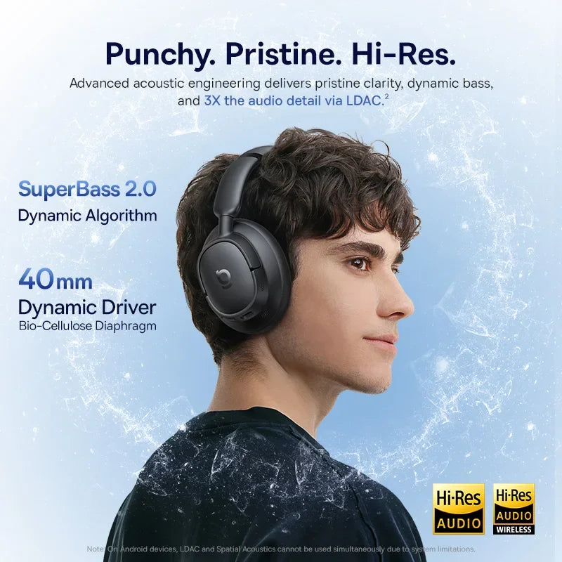 Baseus EH10 NC Wireless Headphones - 45dB ANC 80H optoeletronics