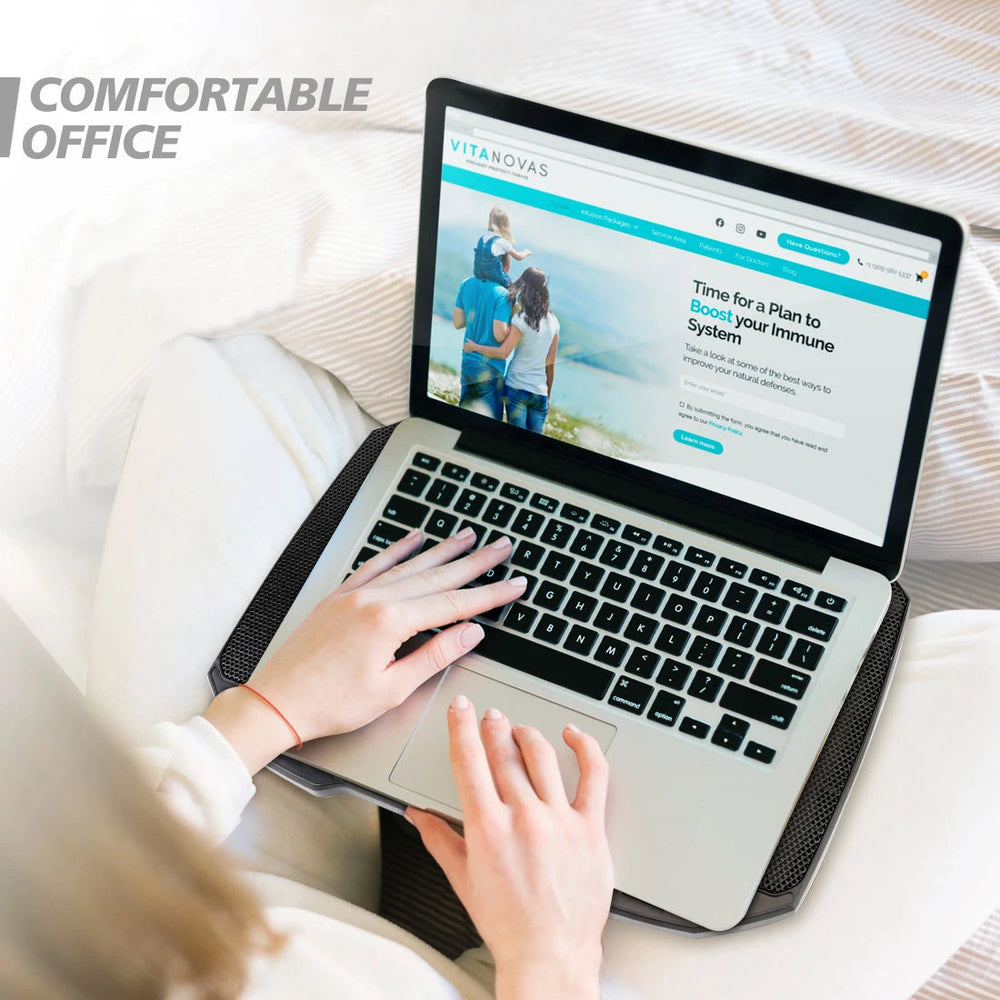 COOLCOLD Laptop Cooling Pad with 5 Quiet Fans and Phone Holder optoeletronics