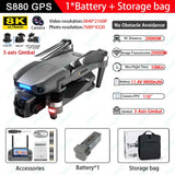 S880 Max Fishing GPS Drone with 8K Dual Camera and Airdrop optoeletronics