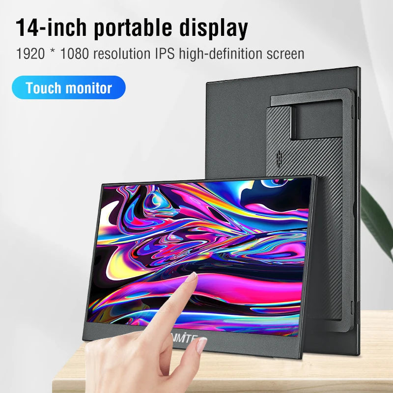 14-Inch Portable Touch Monitor - 1080P Gaming and Laptop Display optoeletronics