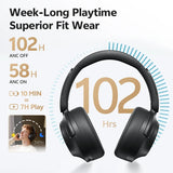 QCY H3S Adaptive ANC Headphones - LDAC 102H Playtime optoeletronics