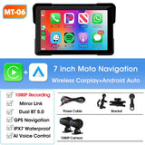 Jansite Motorcycle CarPlay GPS Display - IPX7 Waterproof DVR optoeletronics
