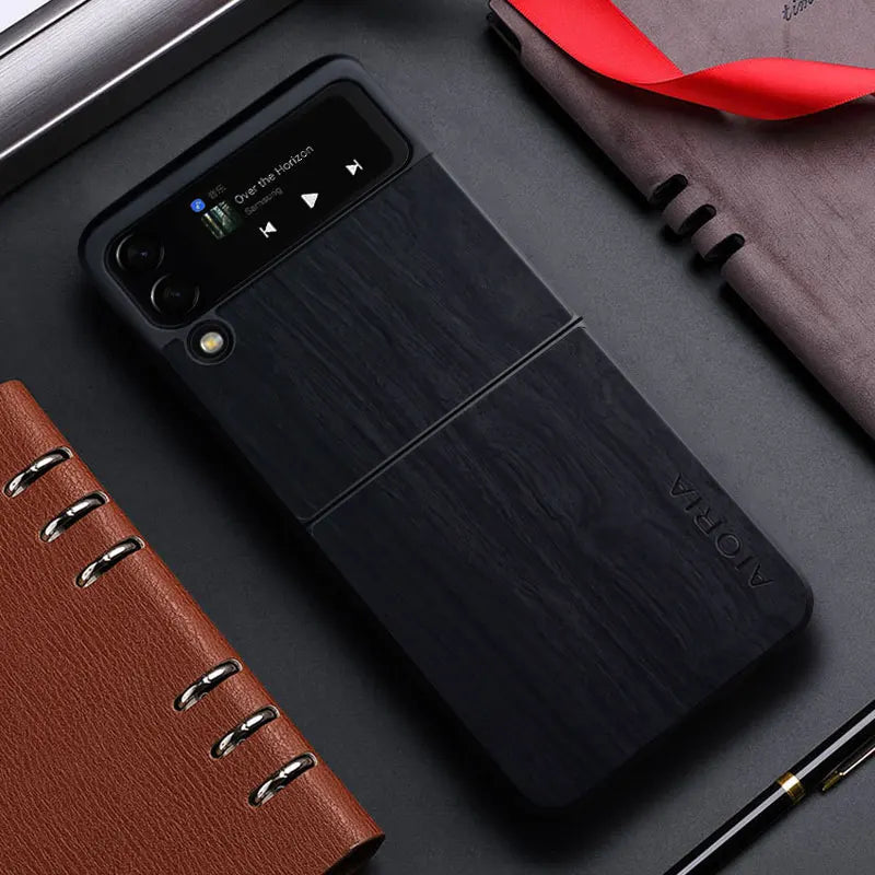 Bamboo Pattern Leather Case for Samsung Galaxy Z Flip - Protective Cover optoeletronics