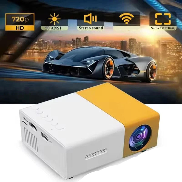 YG300 Mini Projector - 1080P Portable USB Beamer