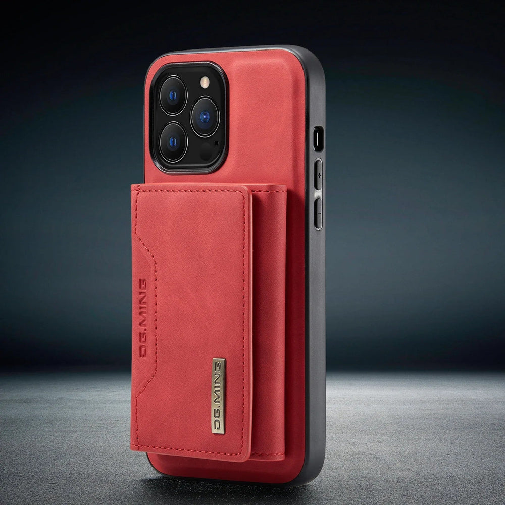 Detachable Magnetic Wallet Case for iPhone - 2-in-1 Leather Cover optoeletronics