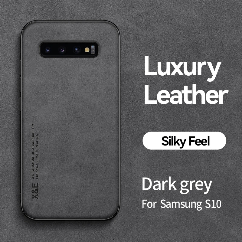Leather Magnetic Case for Samsung Galaxy S and Note - Car Mount Cover optoeletronics